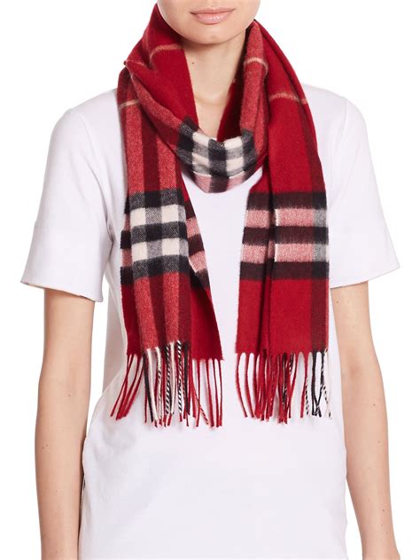 burberry scarf red|Burberry giant check cashmere scarf.